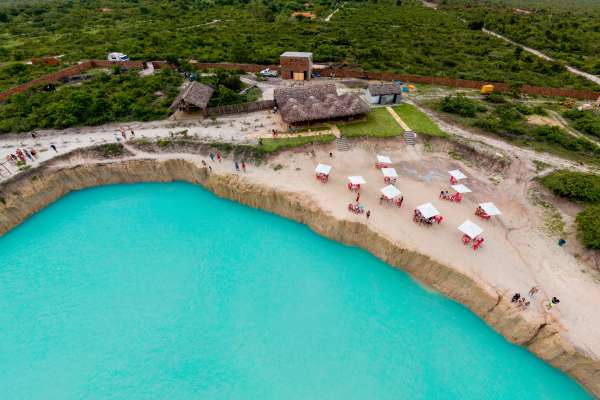 Fotografia aérea de Jericoacoara na Rota das Emoções